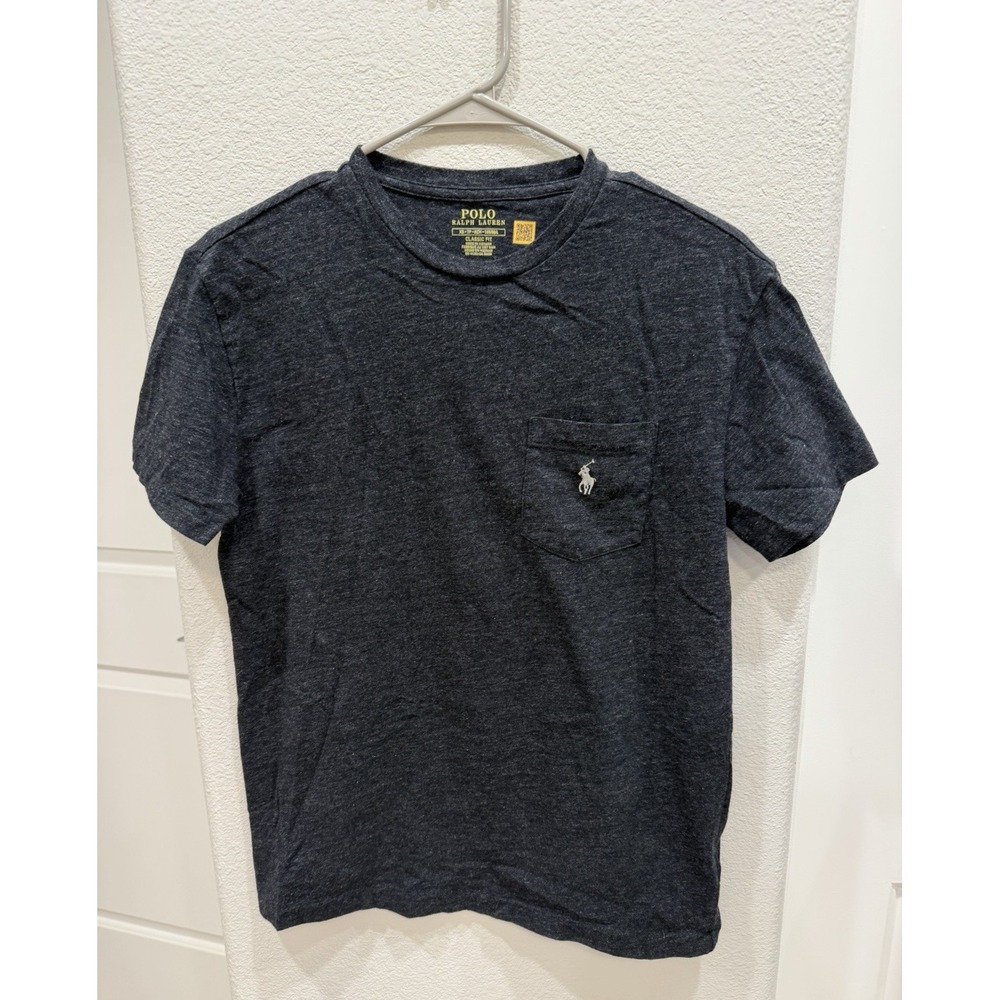 Polo Ralph Lauren Dr Heather Gray Classic Fit Jersey Pocket T-Shirt Crew Neck XS